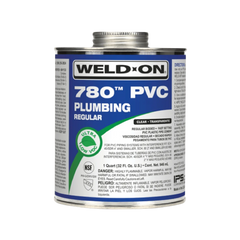 IPS Corporation 14002 Weld-On 780 Regular Bodied PVC Pipe Cement, 1 pt Metal Can, Clear