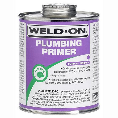 IPS Corporation 14026 Weld-On Low VOC Pipe Primer with Applicator Cap, 1 pt Can, Purple