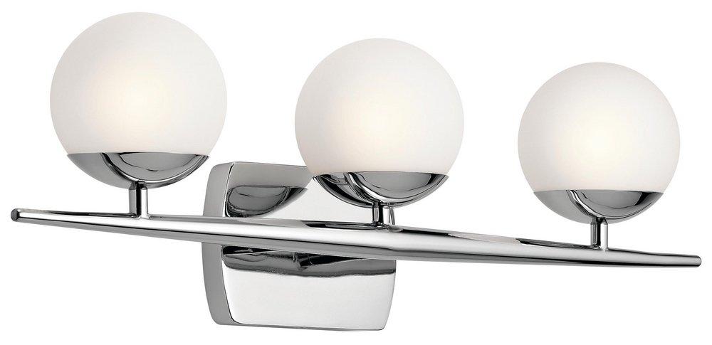 Kichler Lighting 45582CH Jasper 3-Light 50W Bath Light in Polished Chrome