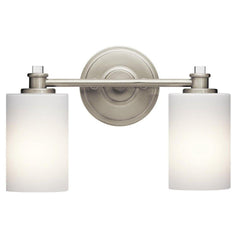 Kichler Lighting 45922NI Joelson 30W 2-Light Bath Light with Satin Etched Cased Opal Glass