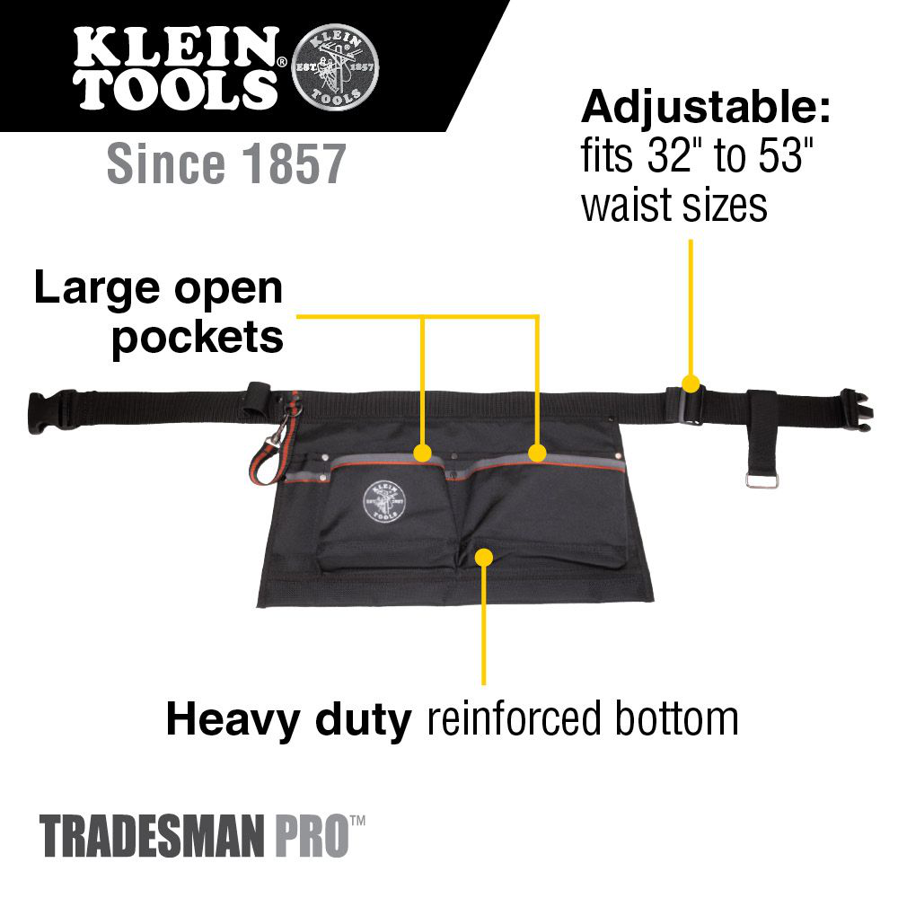 Klein 5244 Tradesman Pro Tool Pouch Apron Adjustable 21.99