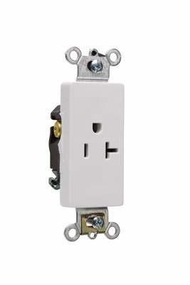 Legrand 26361W Heavy-Duty Decorator Spec Grade Single Receptacle Back & Side Wire 20Amp 125Volt White