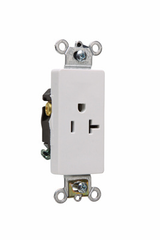 Legrand 26361W Heavy-Duty Decorator Spec Grade Single Receptacle Back & Side Wire 20Amp 125Volt White