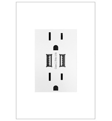 Legrand ARTRUSB153W4WP ADO ARTRUSB153W4WP 15A DUPLEX OUTLET