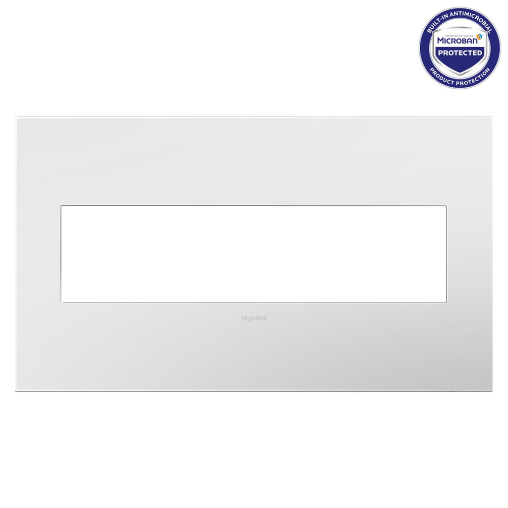 Legrand AWP4GWH4 Pass & Seymour AWP4G-WH4 4-Gang 2-Module Wall Plate Gloss White