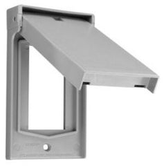 Leviton 4998-GY Weatherproof Device Cover 1-Gang Self-Closing Lid