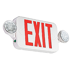 Light Alarm UQLXN500R-2LEDR 2-Lamp Red Thermoplastic Emergency LED Exit Sign