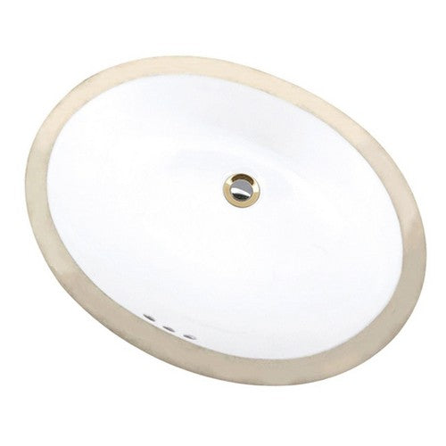 Mansfield Plumbing 217WH Mansfield Maple 19-3/4 inch x 16 inch Undermount Oval Lavatory Sink Only, White