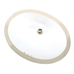 Mansfield Plumbing 217WH Mansfield Maple 19-3/4 inch x 16 inch Undermount Oval Lavatory Sink Only, White