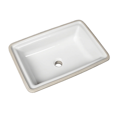 Mansfield Plumbing 234 WH Mansfield Brentwood 20-5/16 inch x 14-3/16 inch Undermount Rectangular Lavatory Sink Only, White