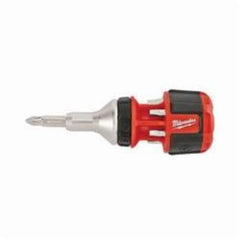 Milwaukee 48-22-2320 8-in-1 Compact Ratcheting Multi-Bit Screwdriver, 8 Pieces