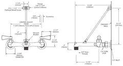 Moen 8230 2 HDL SERVICE SINK FAUCET 1/2 INCH Eccentric IPS 7-5/8 TO 8-3/8 INCH CENTER