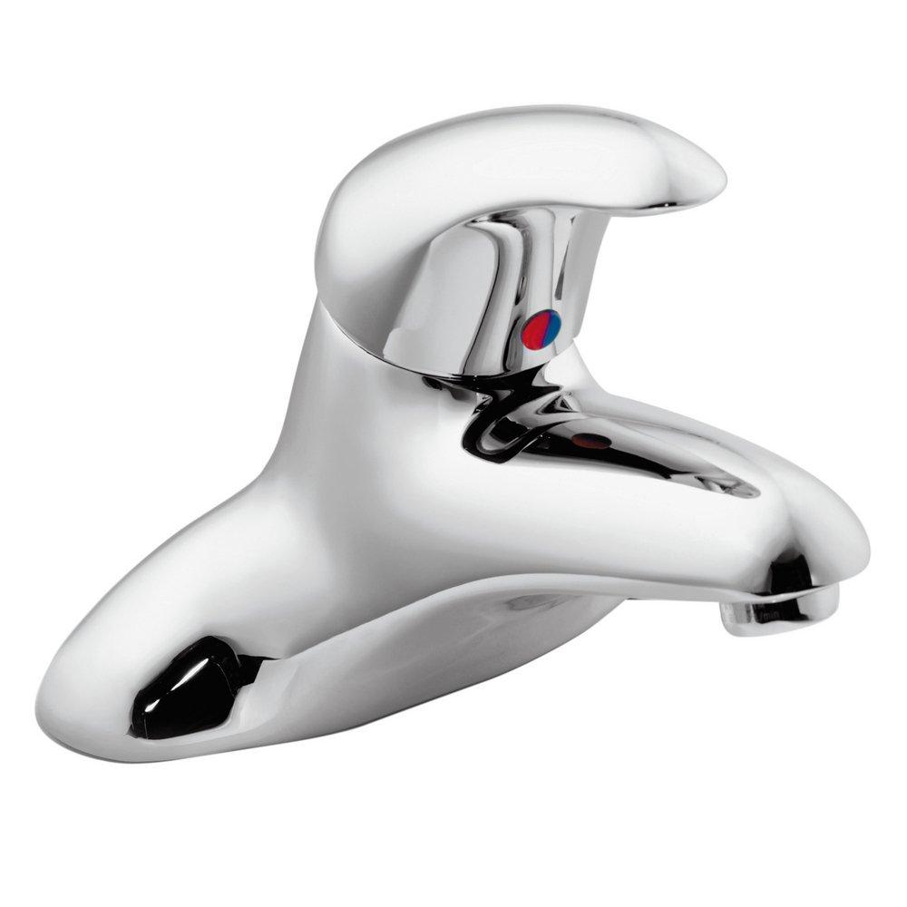 Moen 8413F12 M-Dura Single Handle Centerset Bathroom Sink Faucet (Polished Chrome)