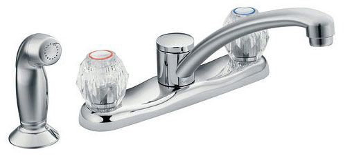 Moen 7910 Kitchen Faucet with Spray 1.5 gpm 1/2 Inch IPS 4-Hole Installation