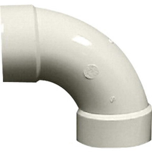 Normandy Products Company V-304 4 inch 90 Deg SDR 35 D-3034 PVC Sewer Elbow, Hub x Hub