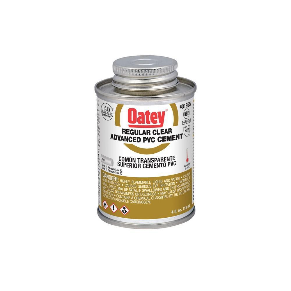 Oatey 31925 Regular Bodied PVC Pipe Cement 4 oz