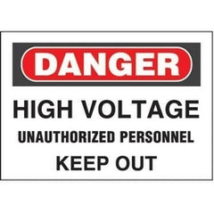 PANDUIT PPS0710D75 SIGN DANGER HIGH VOLTAGE... RD/BL/WH EA