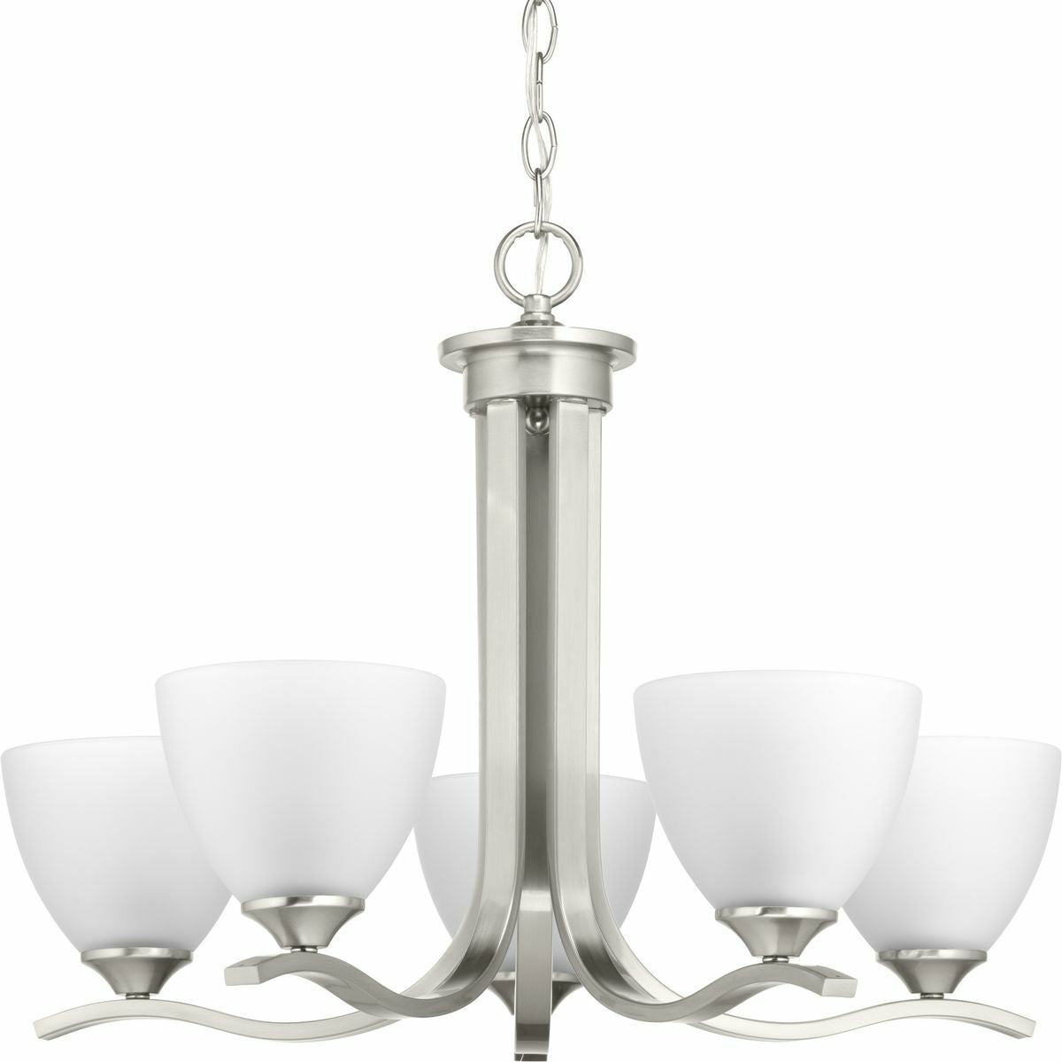 Progress P400063-009 The Laird Collection Five-Light Chandelier Brushed Nickel