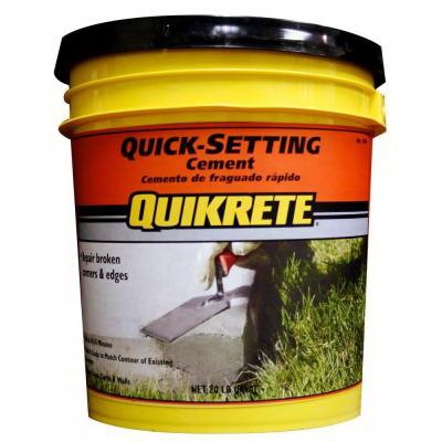 Quikrete 124020 Quick Setting Cement, 20 lb Pail