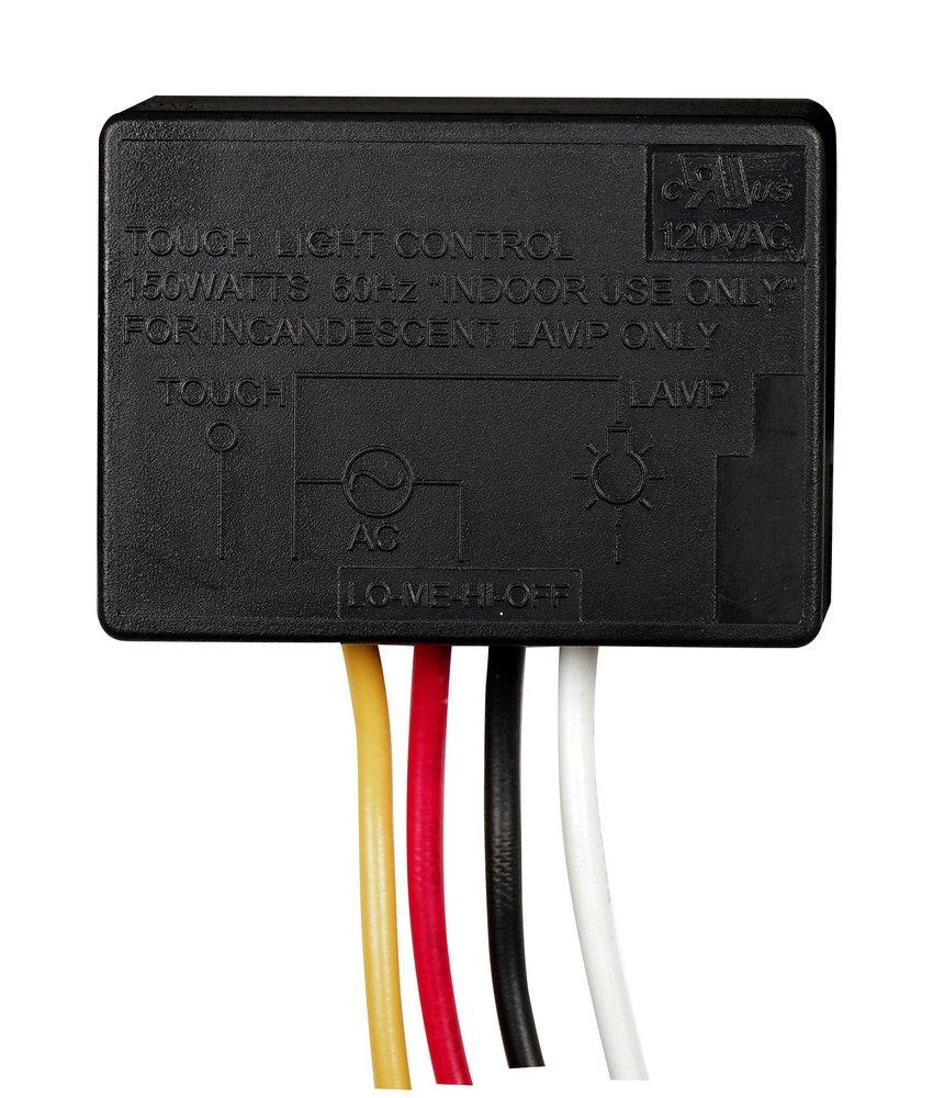 SATCO 90/2428 3-Way Touch Switch in Black