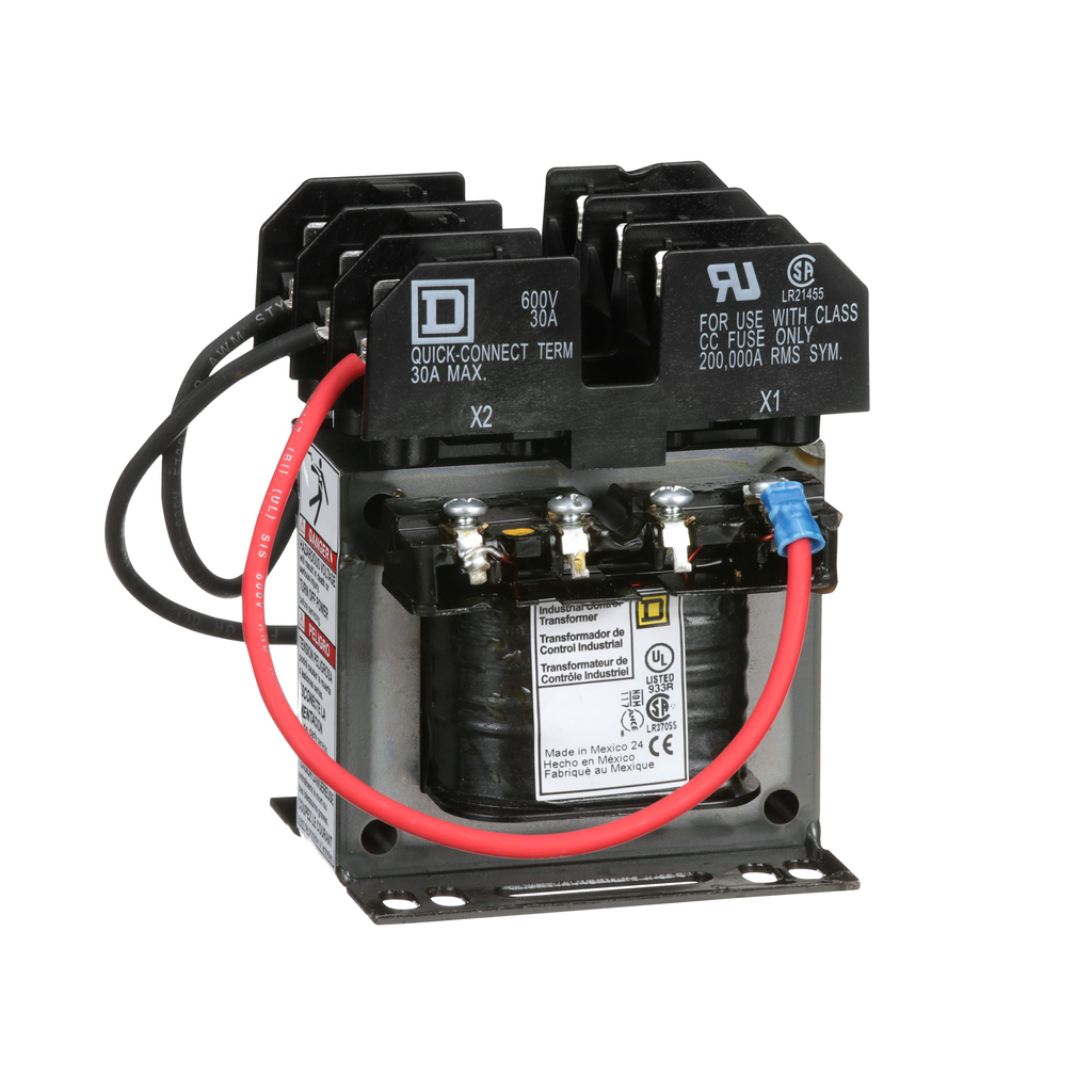 Square D 9070TF50D23 Square D 50 VA 120 x 240 VAC Primary 24 VAC Secondary 1-Phase Control Transformer