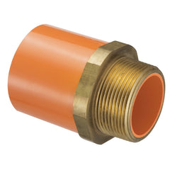 Spears 4236-010 FlameGuard SCH 40 and 80 Orange CPVC Transition Adapter with Brass Threaded