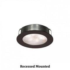 WAC Lighting HR-LED87-BK LEDme Round Button Light 3000K - Black