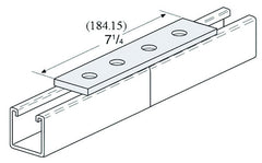 3M 73885 4-Hole Electro Galvanized Splice Plate (50 PK)