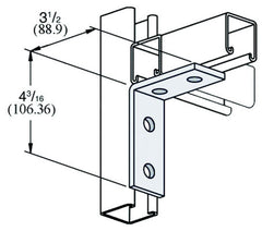 3M 73240 4-Hole Electro Galvanized Corner Angle 25 PK