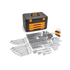 Apex Tool Group 80972 Mechanics Tool Set 1/4 in, 3/8 in and 1/2 in Drive 243 Pieces