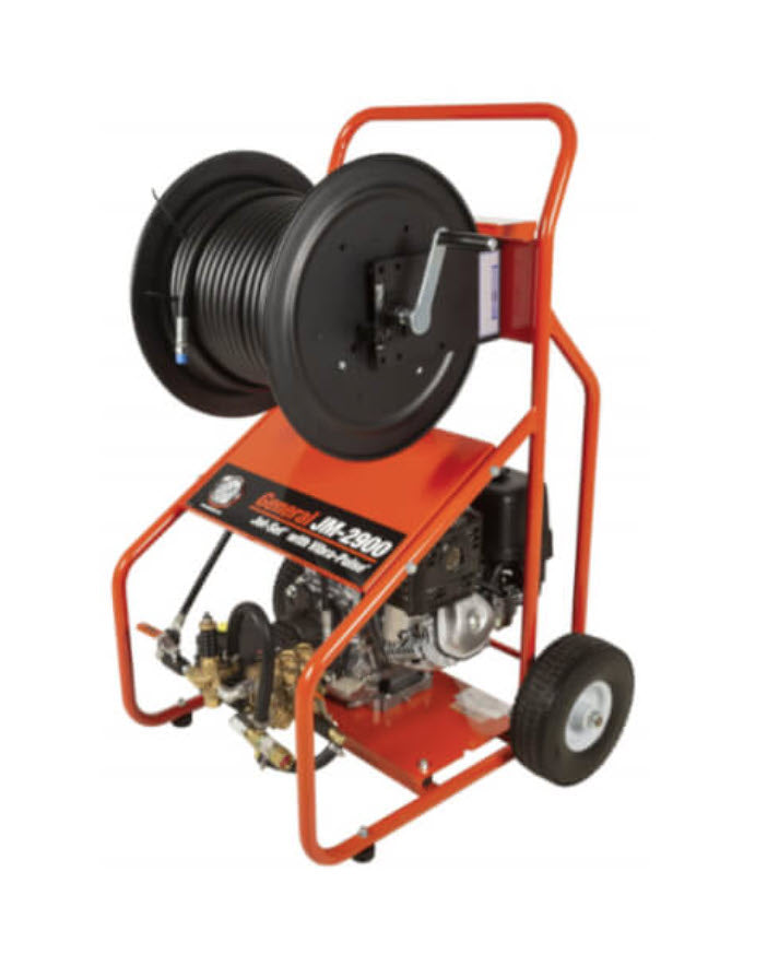 General Wire Spring JM-2900-B General Pipe Cleaners JM-2900 Gas Jetter w/ 3/8 x 200' Hose and (3/8) JN-50 Nozzle Set