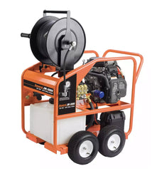 General Wire Spring JM-3080-A Gas Water Jet w/ 3/8 x 250' Hose and (3/8) JN-110 Nozzle Set, Drain/Sewer Machine