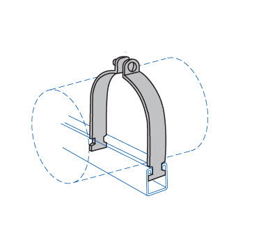 Haydon 73657 Top Beam Clamp, 3/8 in Rod, Electrogalavanized Iron