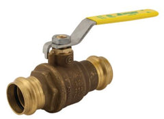 Jomar Valve 100-203G JP-100GPXP Ball Valve, 1/2 in, Press, Brass Body, Full Port