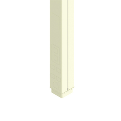 Legrand 25DTC-412 Wiremold 5 12 Foot Ivory Steel Blank Vertical Drop Pole