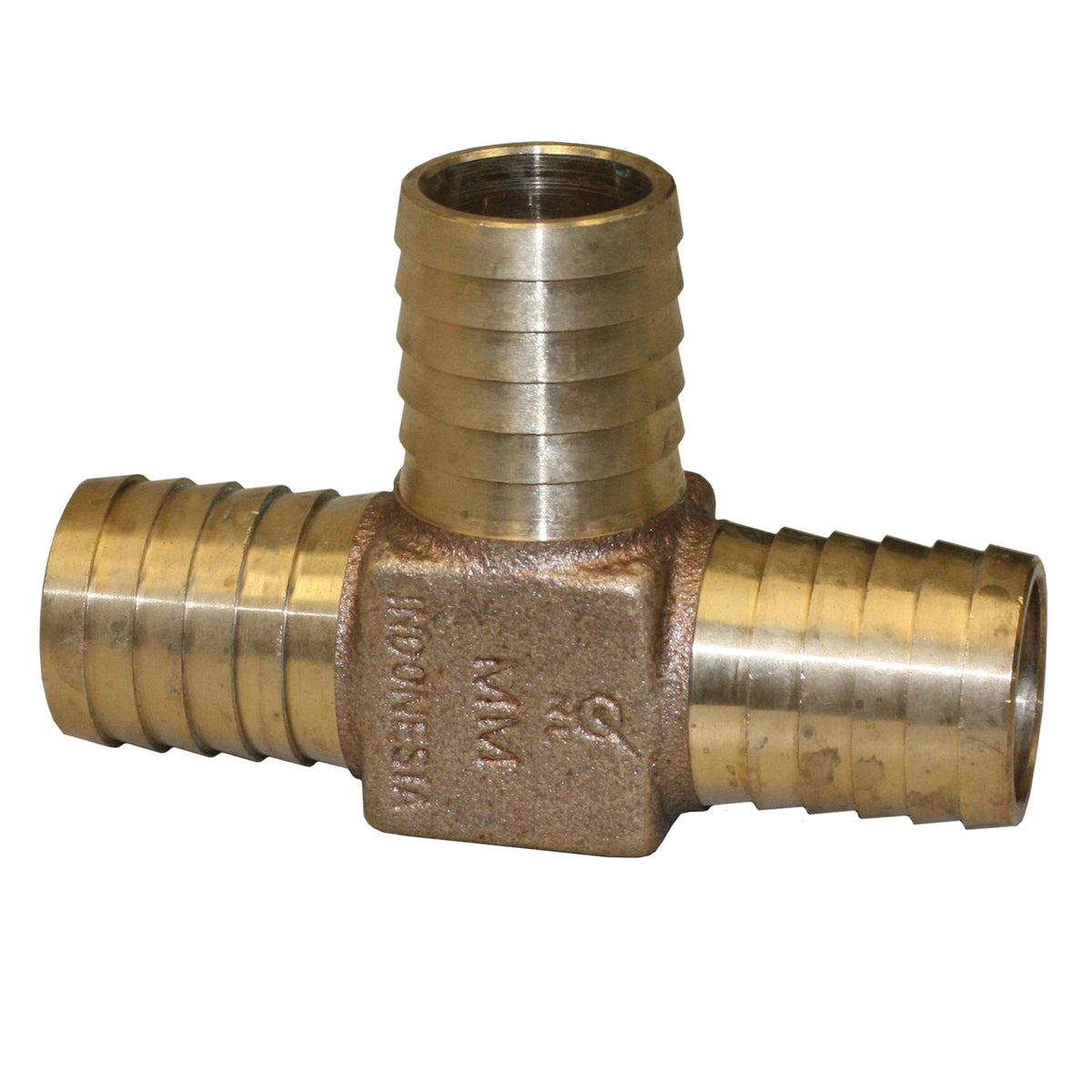 Merrill RBDTNL100 No-Lead Pipe Tee, 1 in, Insert, Bronze