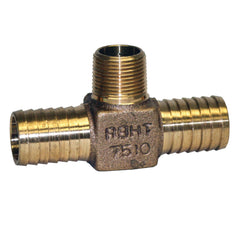 Merrill RBHTNL7510 No-Lead Hydrant Pipe Tee, 1 x 1 x 3/4 in, Insert x Insert x MIP