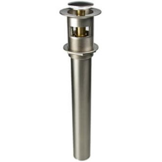 Mountain Plumbing MT741-BRN EZ-CLICK Soft Touch Round Lavatory Drain With Overflow, Brushed Nickel