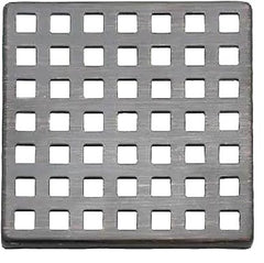 Mountain Plumbing MT607/CHBRZ Re-Vive Select Series 4-in Shower Drain Square Grid Champagne Bronze