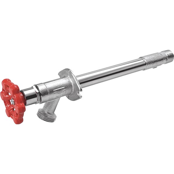 Mueller 104-403 Frost-Free Sillcock Valve, 1/2 By 3/4 Inch Connection, Male Pipe Thread By Hose, Brass Body, Chrome