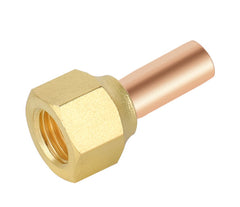 NAVAC F2005 Swivel Adapter, 1/2 x 1/2 in Nominal, Female Flare x Solder End Style, Brass