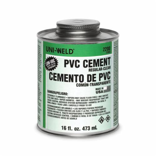 Oatey 2246S United Elchem 2200 Low VOC PVC Solvent Cement 16 oz Translucent Liquid Clear