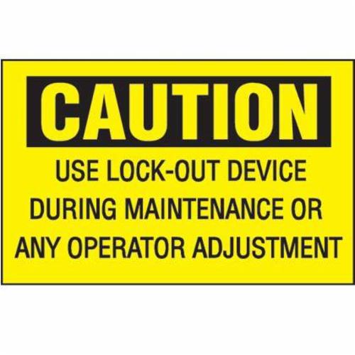 Panduit PVS0710C173Y Safety Sign, 7 in H x 10 in W, Black/Yellow, Vinyl, Adhesive Mount