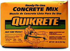 Quikrete 1101-10 Concrete Mix, Bag Container, Brown/Gray