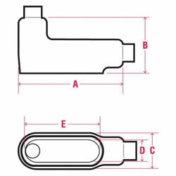 Robroy Industries PRHLB448 Plasti-Bond 1-1/4 Inch Ferrous Metal Form8 Conduit Body