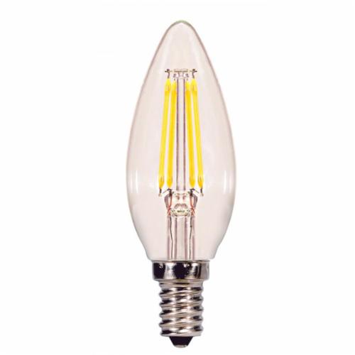 SATCO S21267 4 Watt B11 LED Clear Candelabra Base 90 CRI 4000K 120 Volt