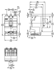 Siemens 3VA4195-4ED34-0AA0 3VA41 Class S Standard Low Voltage Molded Case Circuit Breaker, 15 A, 3 Poles