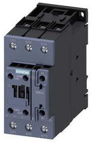 Siemens 3RT20361AV60 IEC Contactor, 480 VAC Coil, 51 A, 3NO Contact, 3 Poles