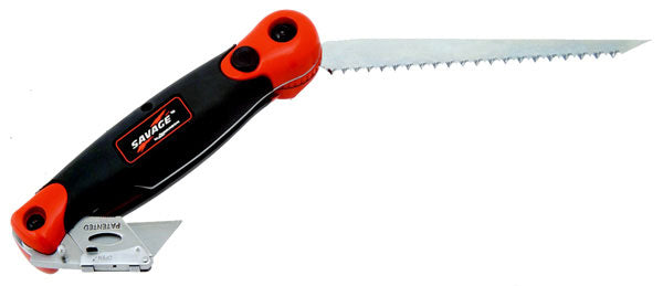 Swanson Tool SVK666 SAVAGE Folding Jab Saw/Utility Knife, 3 Blades Included