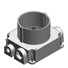 THOMAS & BETTS 68-HP-CI Junction Box, 68-HP Round Cast Iron Floor